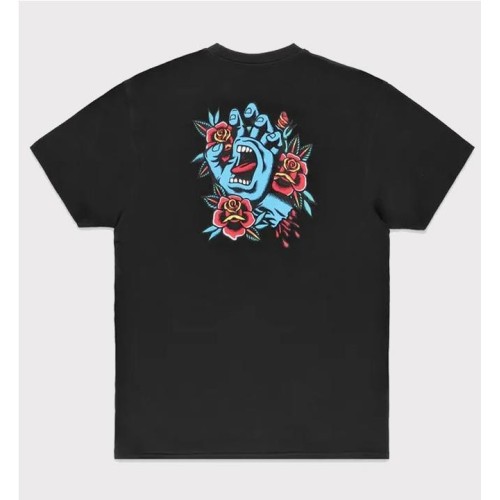 SANTA CRUZ SCREAMING FLASH TEE NEGRO 2
