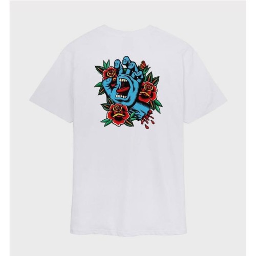SANTA CRUZ SCREAMING FLASH TEE BLANCO 2
