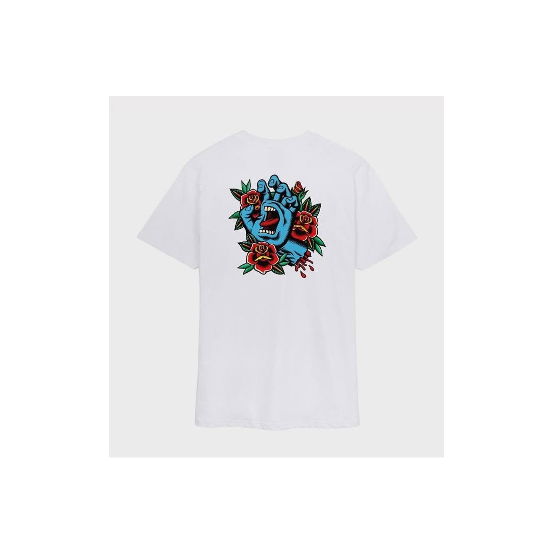 SANTA CRUZ SCREAMING FLASH TEE BLANCO
