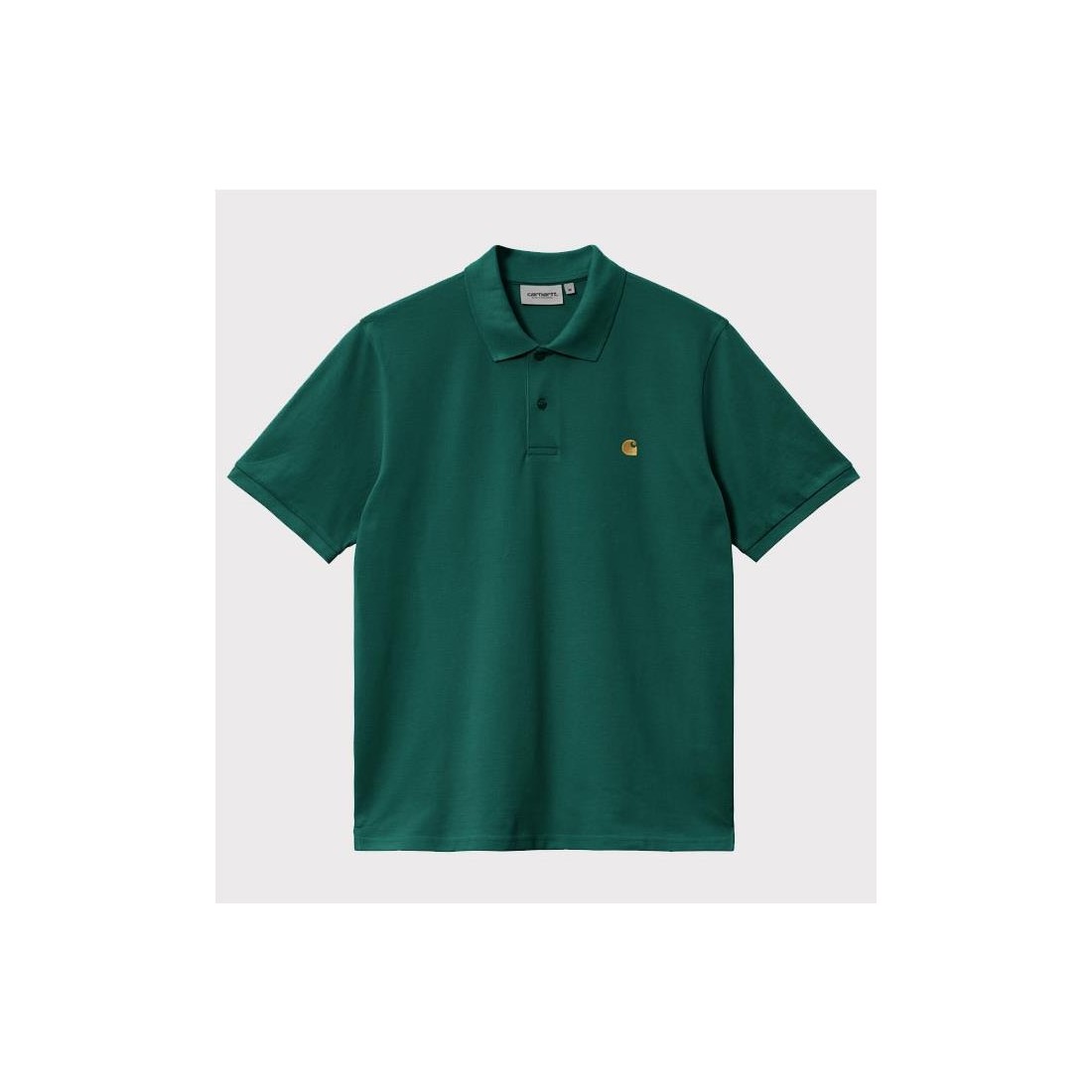 CARHARTT WIP CHASE PIQUE POLO VERDE
