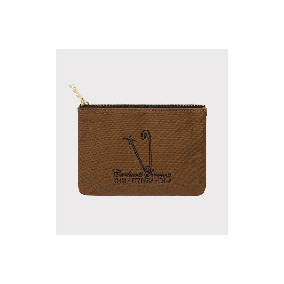 CARHARTT WIP CANVAS ZIP WALLET MARRON