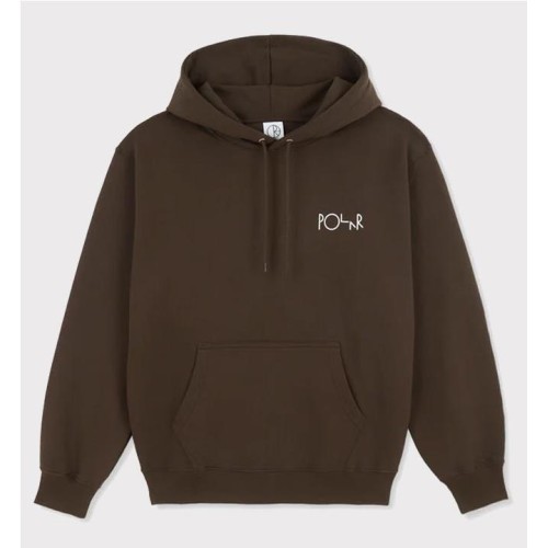 POLAR STROKE LOGO DAVE HOODIE MARRON
