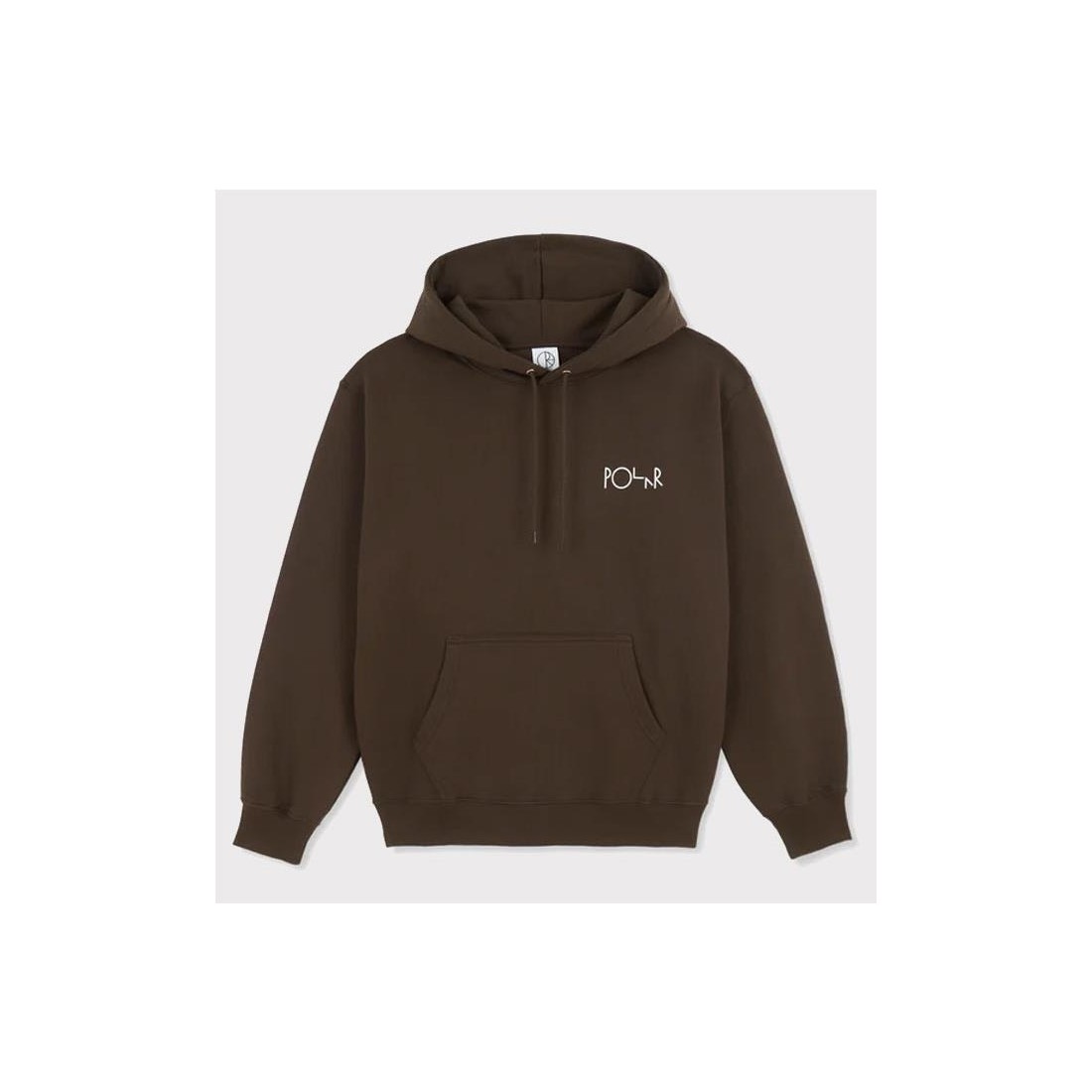 POLAR STROKE LOGO DAVE HOODIE MARRON