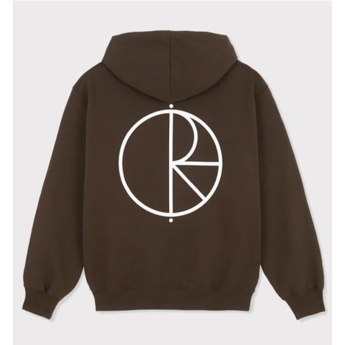 POLAR STROKE LOGO DAVE HOODIE MARRON