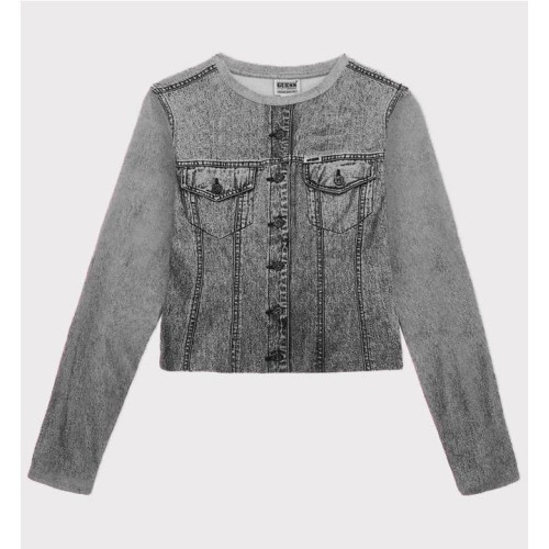 GUESS GO PRINTED LS NEGRO