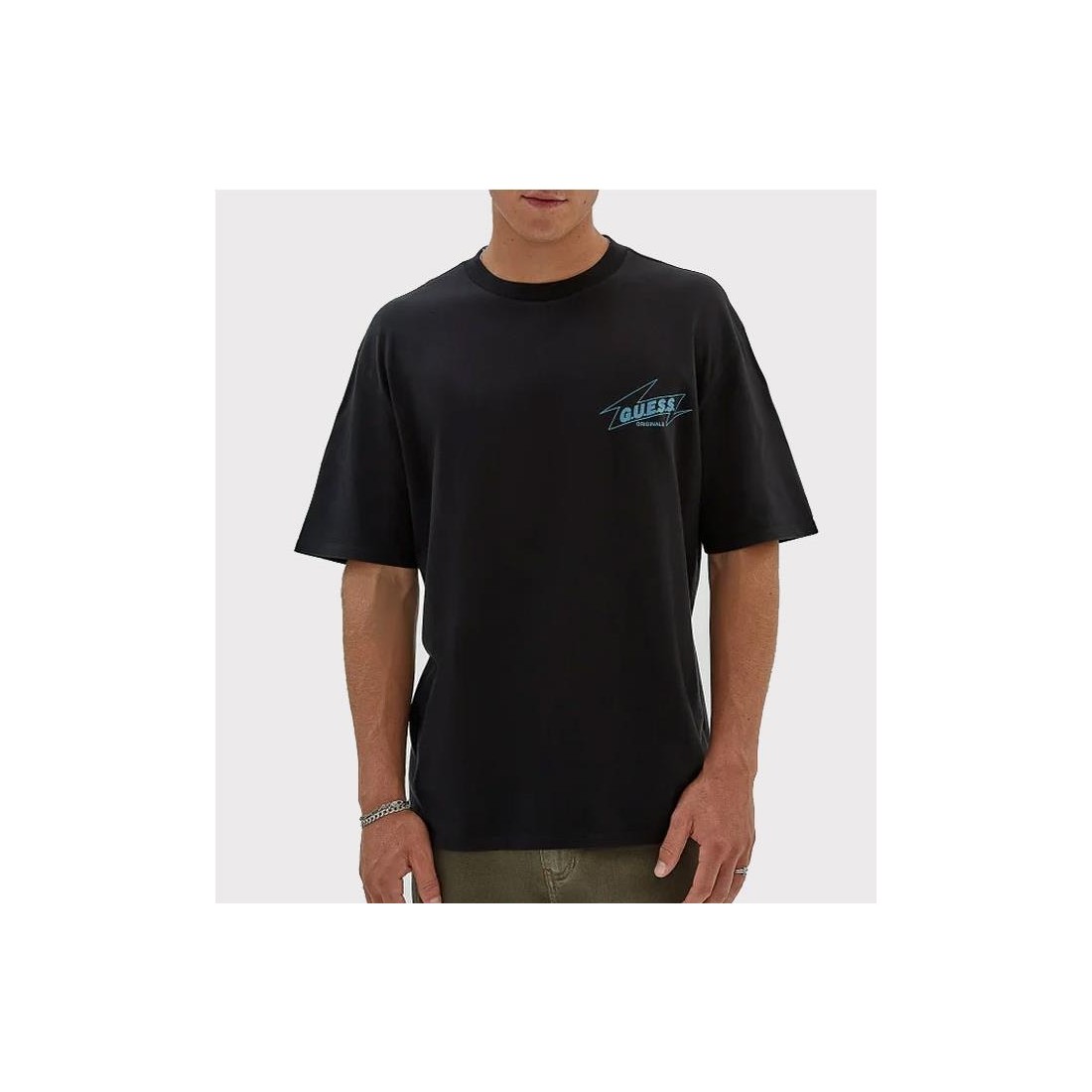GUESS GO RADIO TEE NEGRO