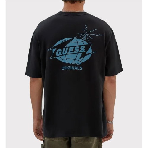 GUESS GO RADIO TEE NEGRO