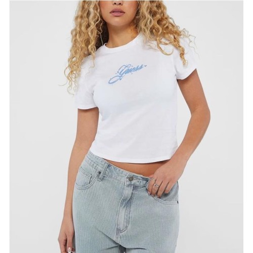 GUESS GO AIRBUSH REGULAR TEE BLANCO