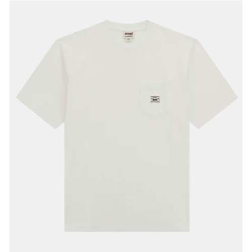 GUESS GO POCKET LABEL TEE BLANCO