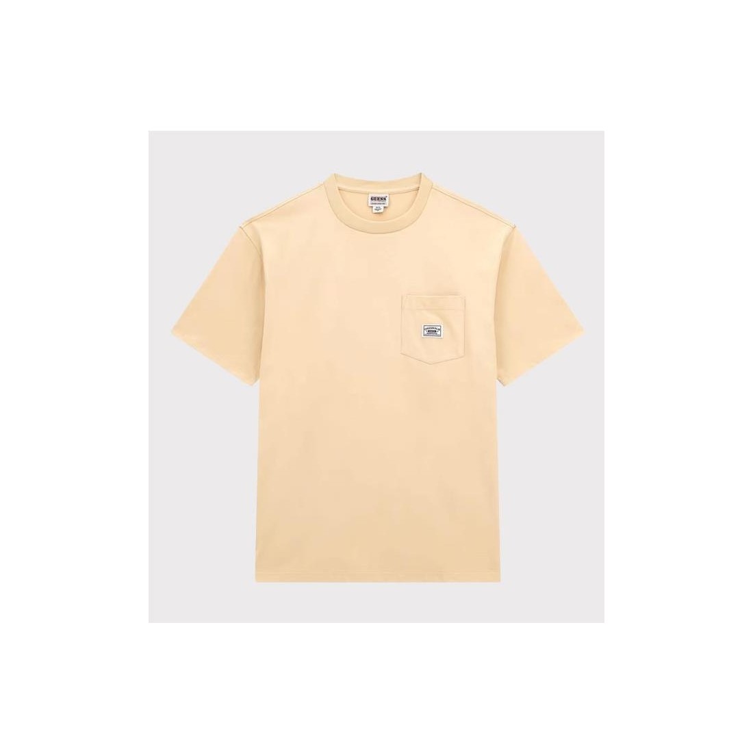 GUESS GO POCKET LABEL TEE BEIGE