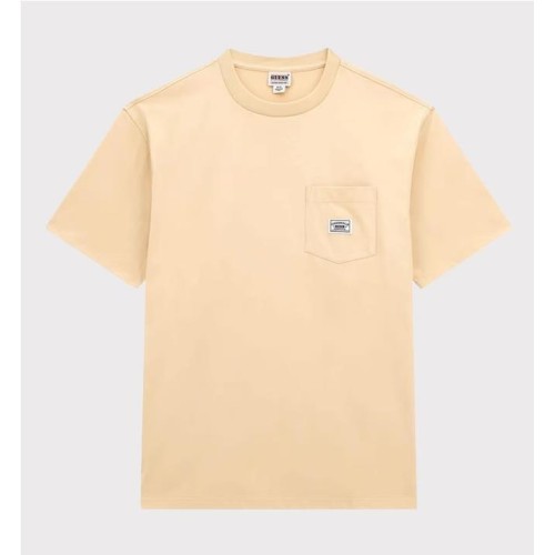 GUESS GO POCKET LABEL TEE BEIGE