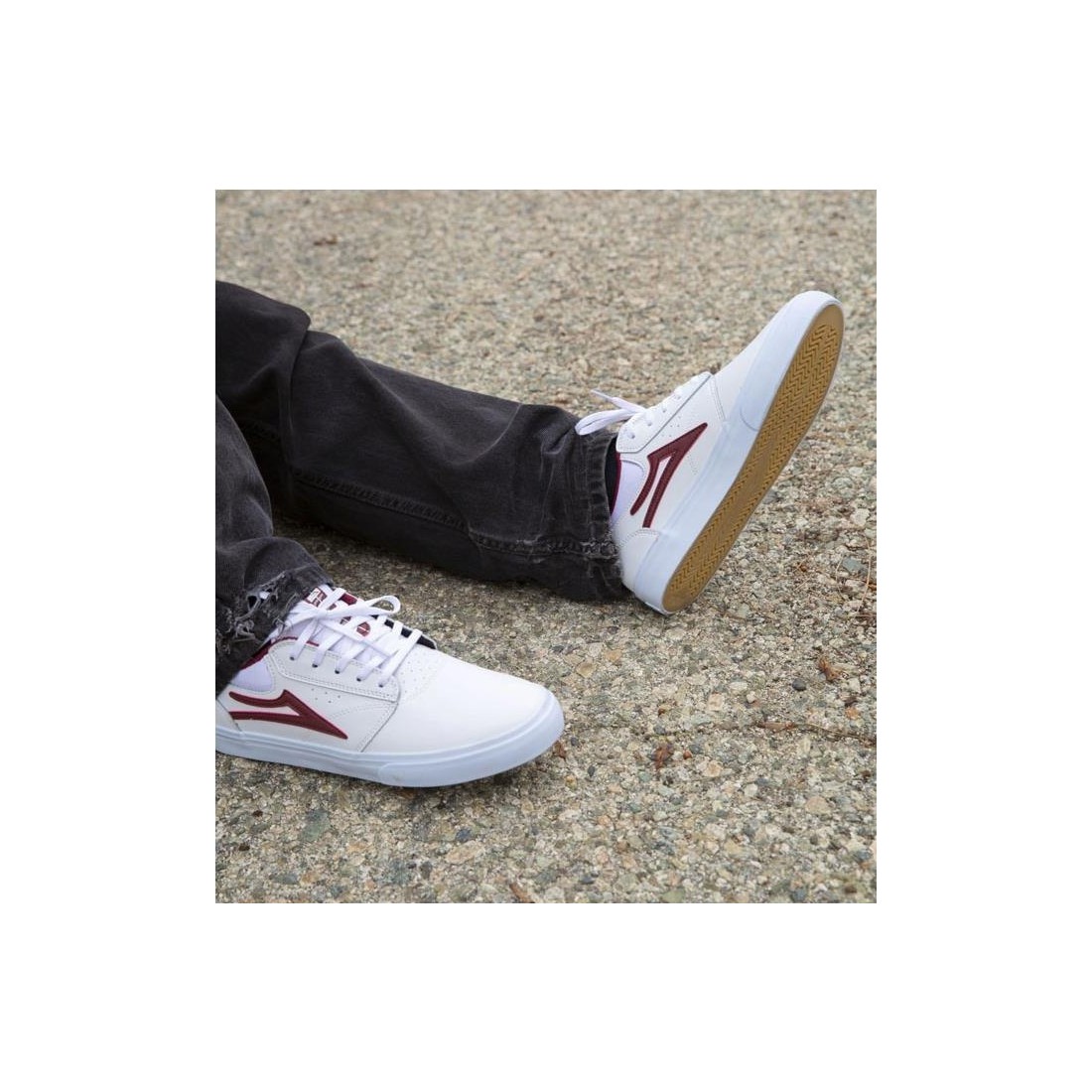 LAKAI GRIFIN LEATHER BLANCO