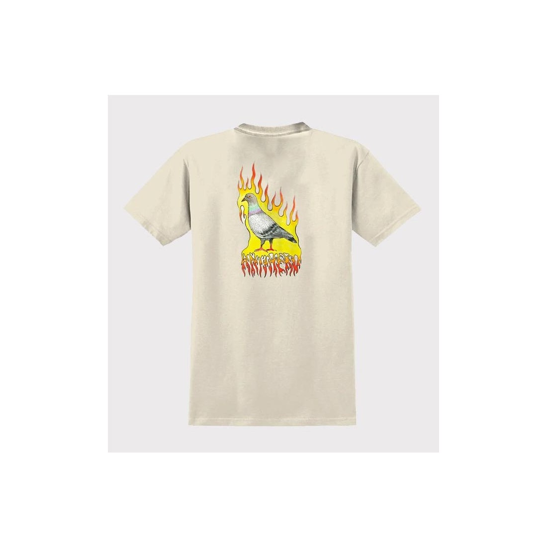 ANTIHERO FLAME PIGEON TEE BEIGE1