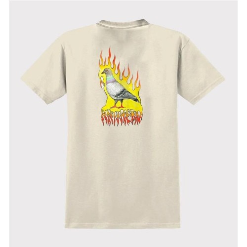 ANTIHERO FLAME PIGEON TEE BEIGE1