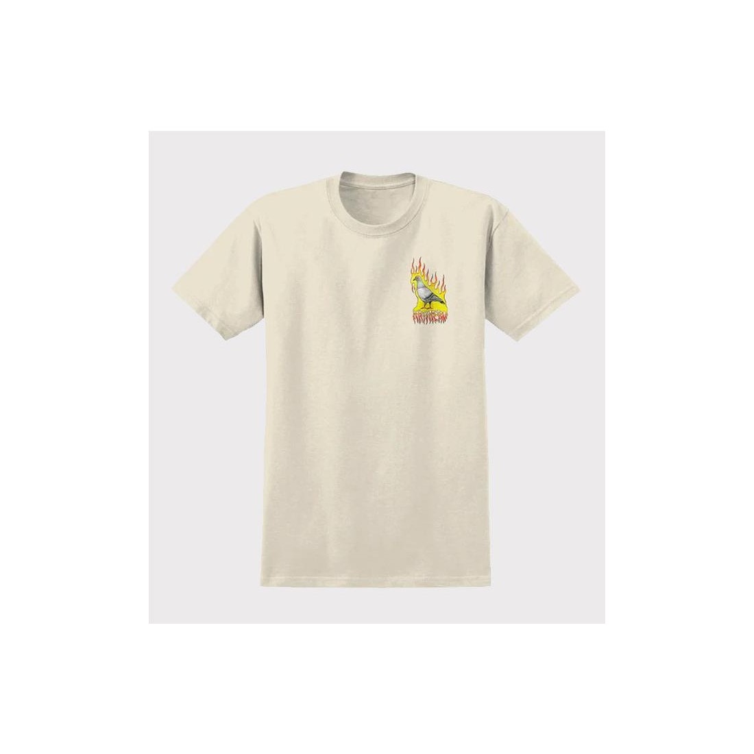 ANTIHERO FLAME PIGEON TEE BEIGE1