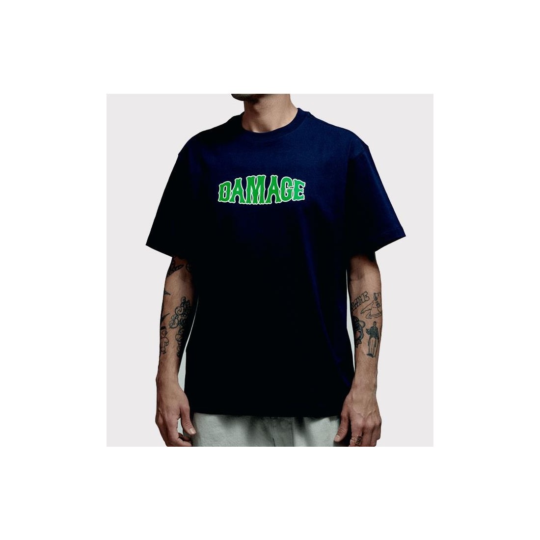 DAMAGE PUFFPRINT TEE AZUL MARINO