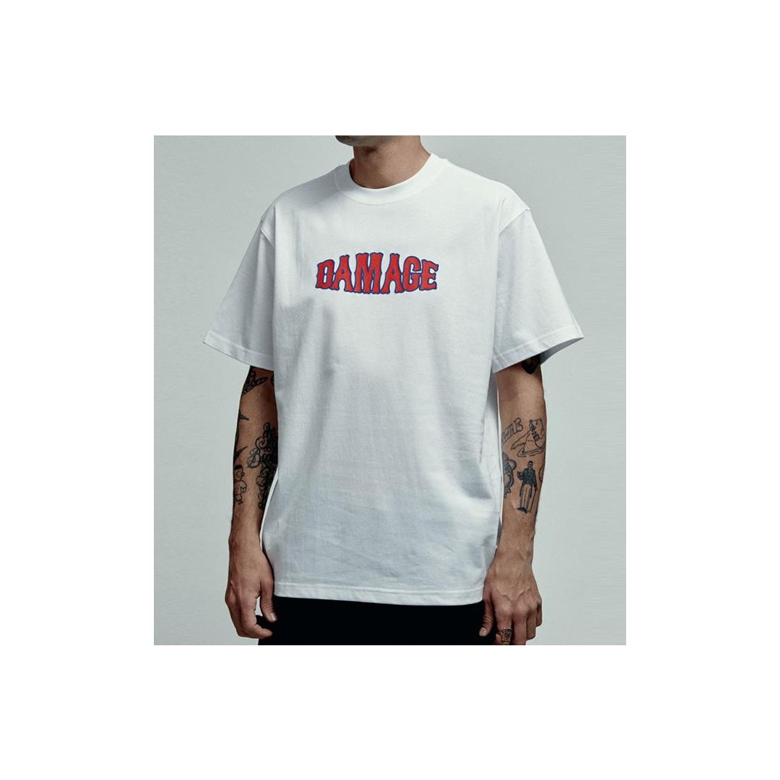 DAMAGE PUFFPRINT TEE BLANCO