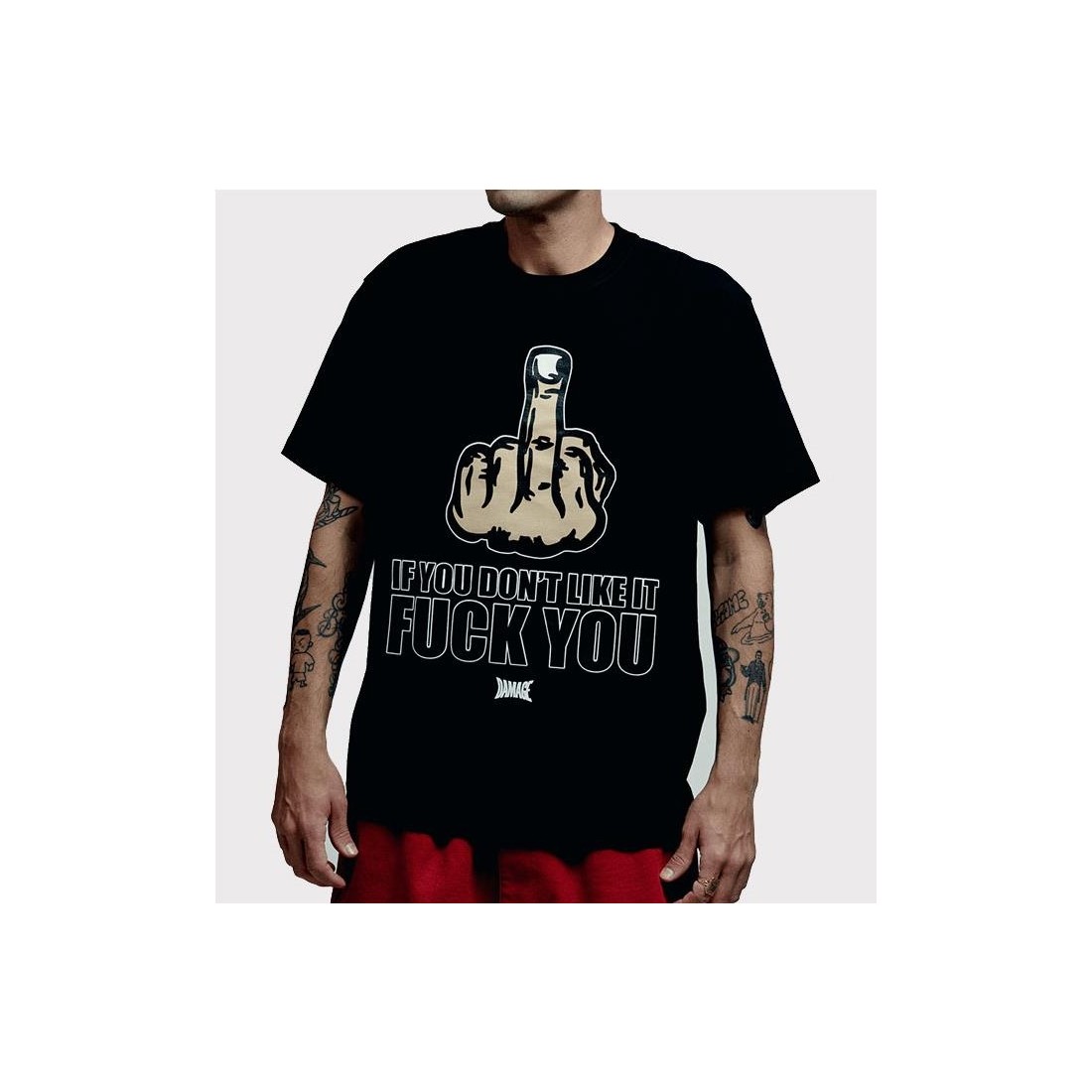DAMAGE RUDE TEE NEGRO