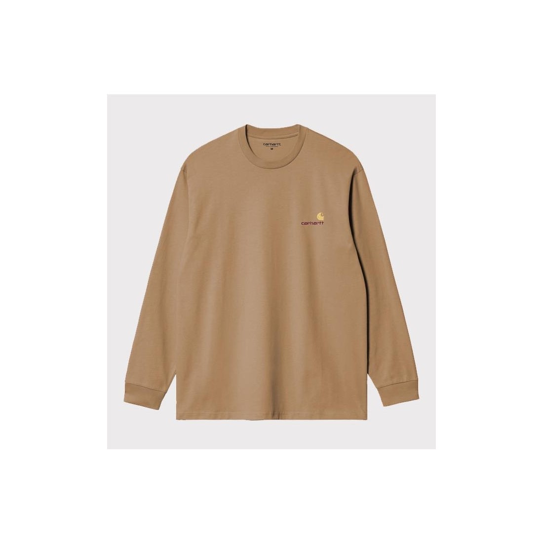 CARHARTT WIP LS AMERICAN SCRPT BEIGE