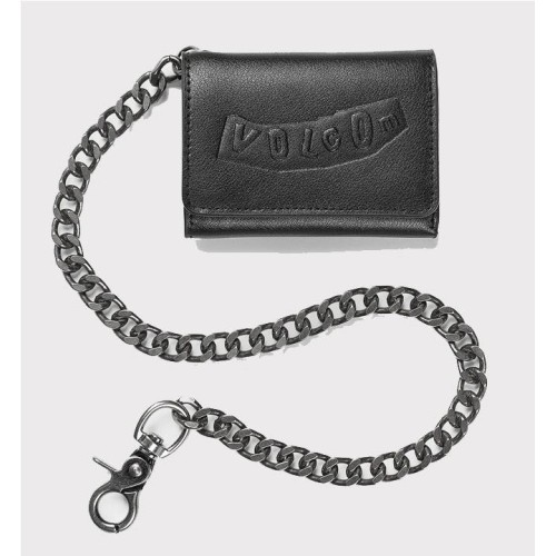VOLCOM PISTOL LEATHER WALLET NEGRO