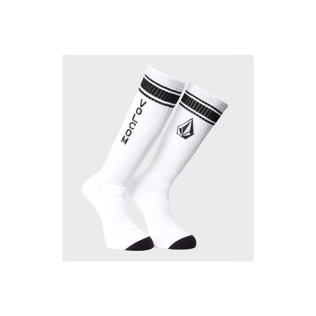 VOLCOM HIGH STRIPE SOCKS BLANCO
