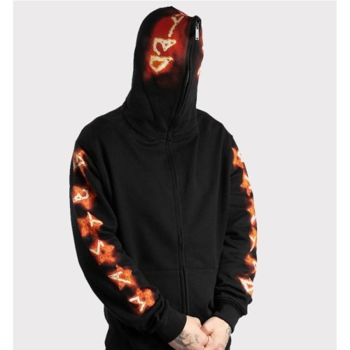 WASTED PARIS SURT HOODIE ZIP NEGRO