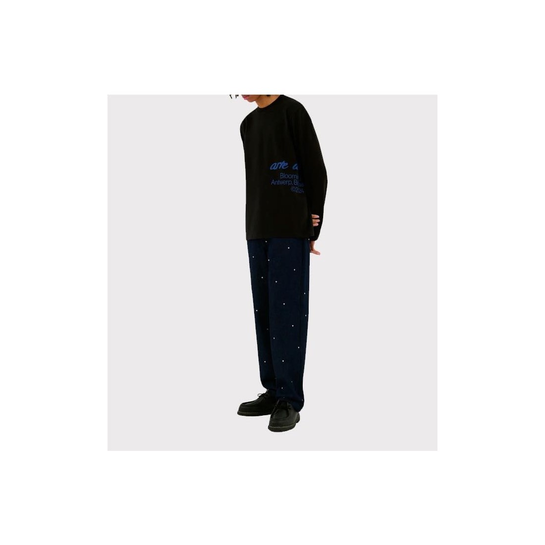 ARTE LOOSE HEART PANTS AZUL MARINO