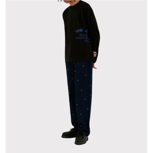 ARTE LOOSE HEART PANTS AZUL MARINO