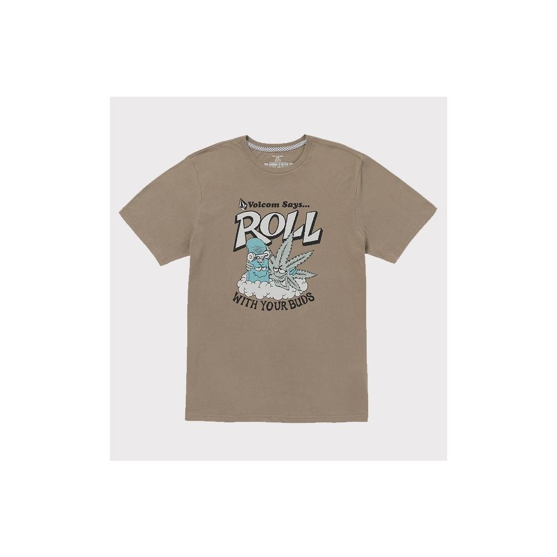 VOLCOM BUDZ TEE MARRON