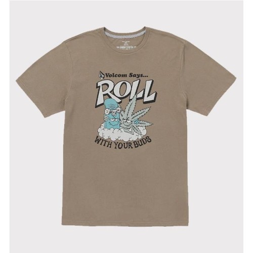 VOLCOM BUDZ TEE MARRON