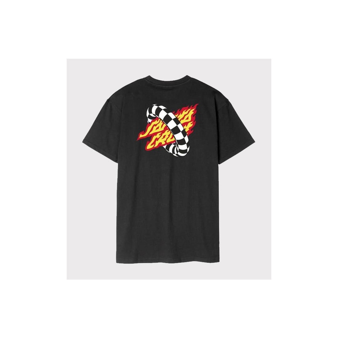 SANTA CRUZ GOAL FLAME TEE NEGRO