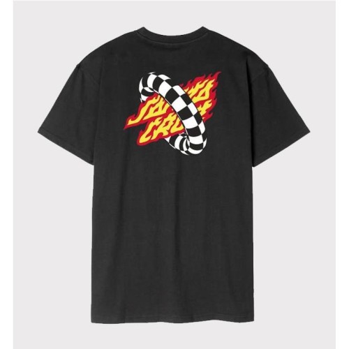 SANTA CRUZ GOAL FLAME TEE NEGRO