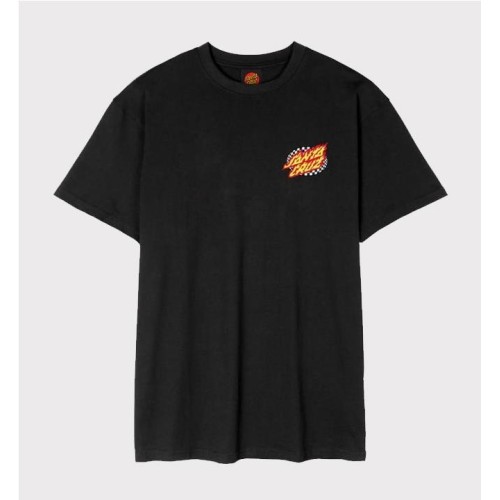 SANTA CRUZ GOAL FLAME TEE NEGRO