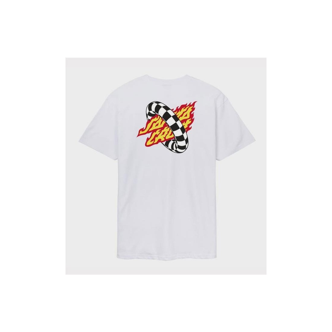 SANTA CRUZ GOAL FLAME TEE BLANCO
