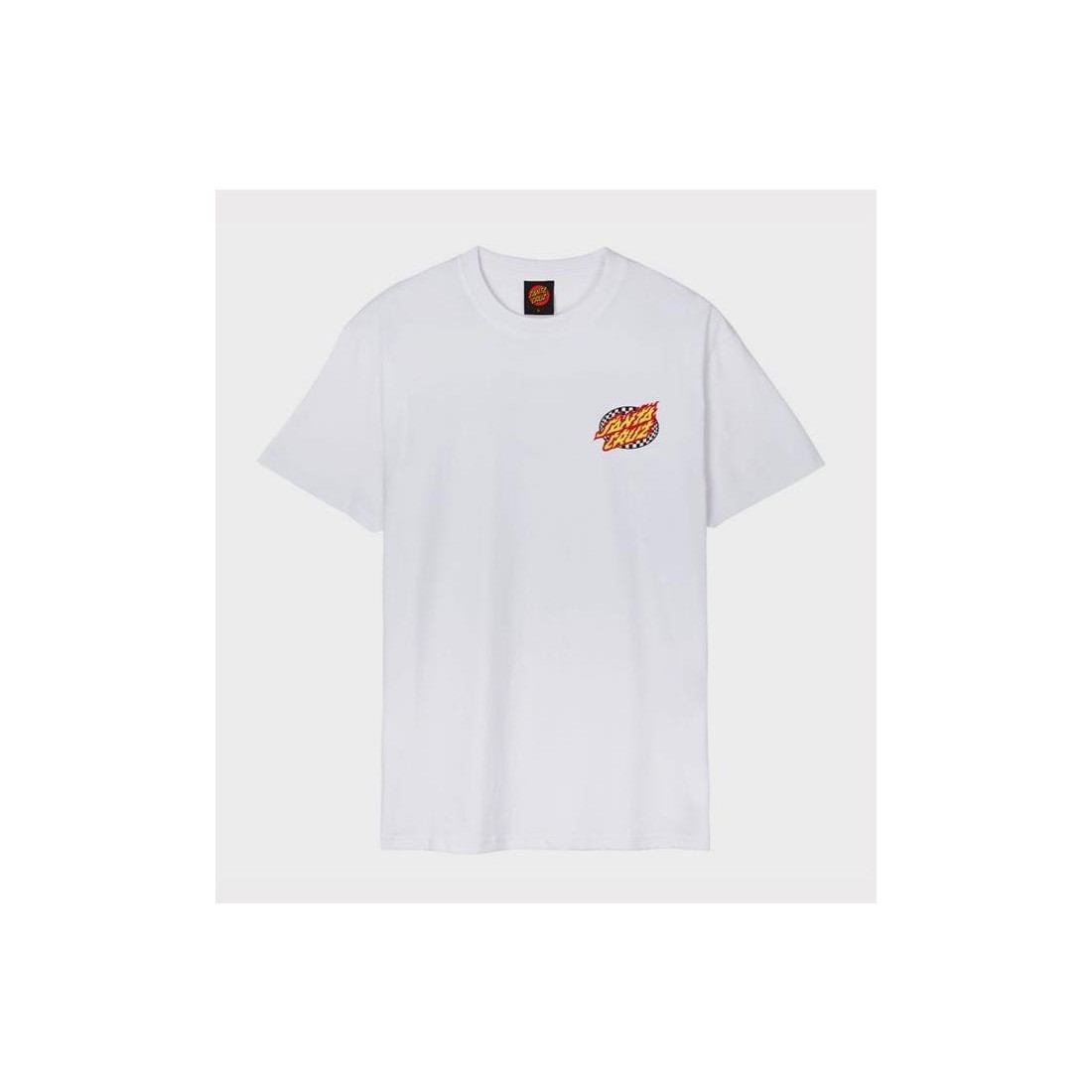 SANTA CRUZ GOAL FLAME TEE BLANCO