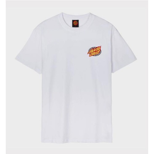 SANTA CRUZ GOAL FLAME TEE BLANCO
