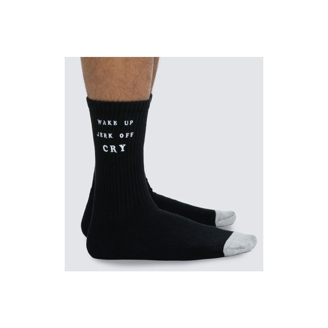 PLEASURES WAKE UP SOCKS NEGRO