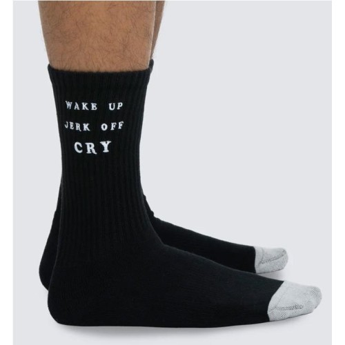 PLEASURES WAKE UP SOCKS NEGRO