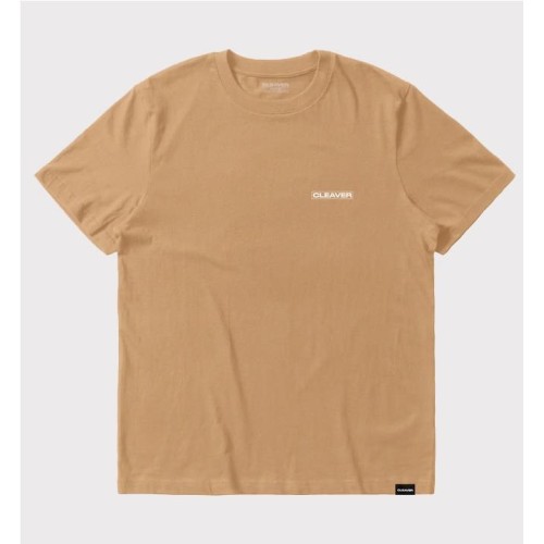 CLEAVER BOX LOGO TEE BEIGE