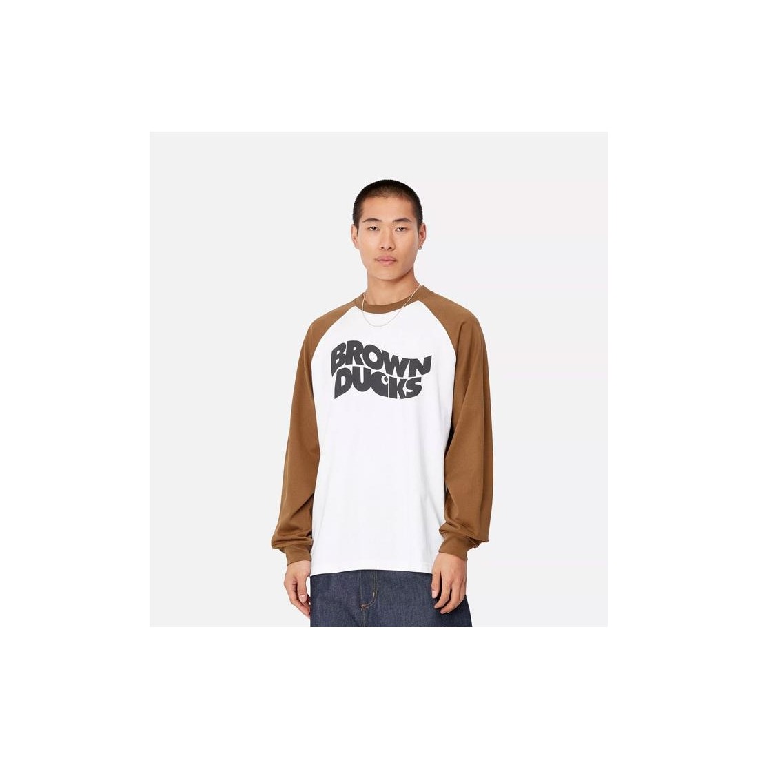 CARHARTT WIP BROWN DUCKS LS BLANCO