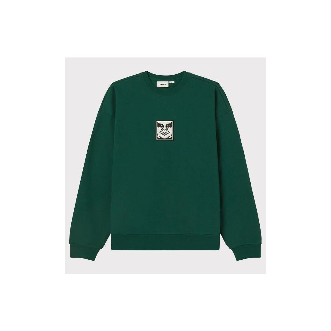 OBEY ICON EXTRA HEAVY CREWNECK VERDE