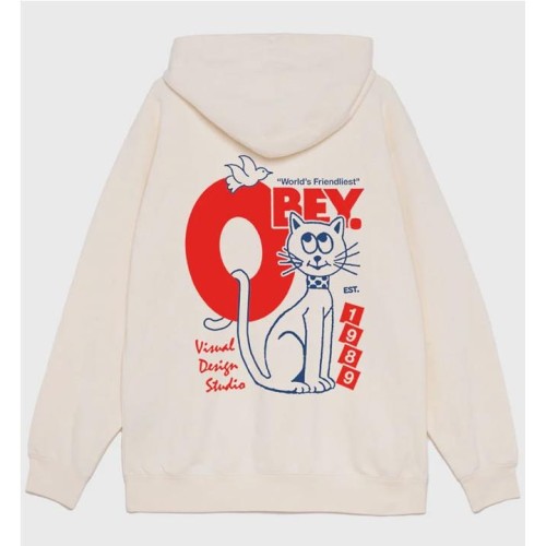 OBEY WORLD FRIENDLIEST HOOD BEIGE 2