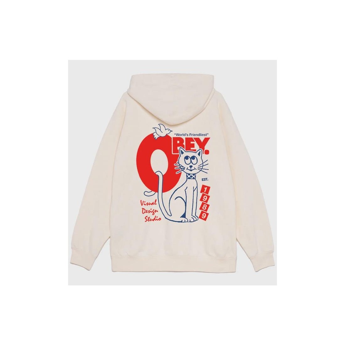 OBEY WORLD FRIENDLIEST HOOD BEIGE