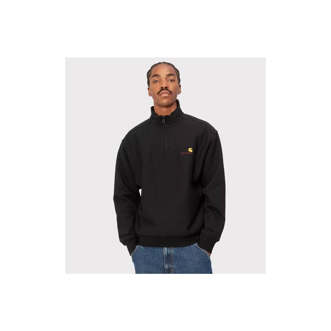 CARHARTT WIP HALF ZIP AMERICAN NEGRO