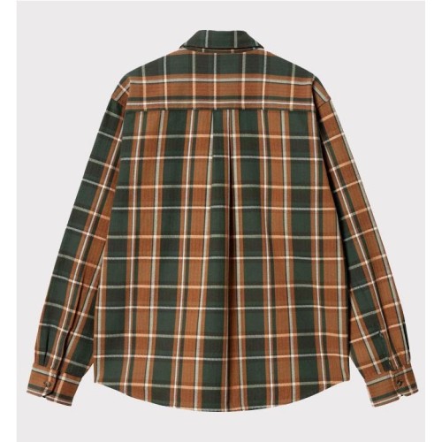 CARHARTT WIP HOBART SHIRT LS MARRON 2
