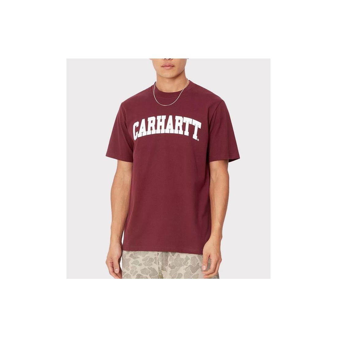 CARHARTT WIP UNIVERSITY TEE GRANATE