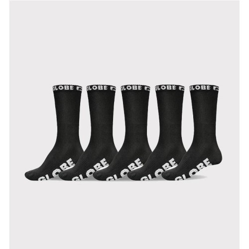 GLOBE BLACK OUT CREW SOCK 5 PK NEGRO
