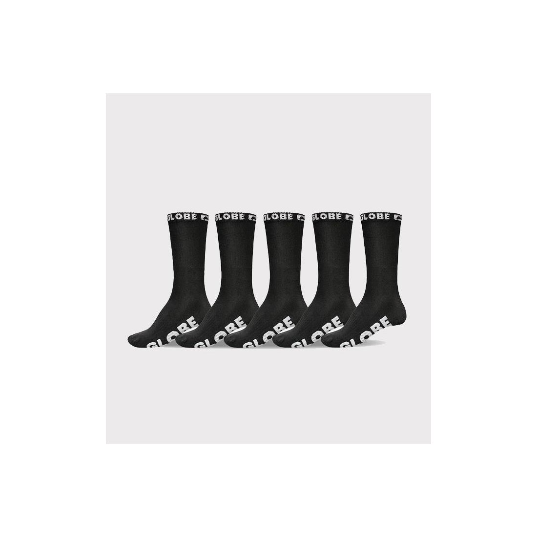 GLOBE BLACK OUT CREW SOCK 5 PK NEGRO