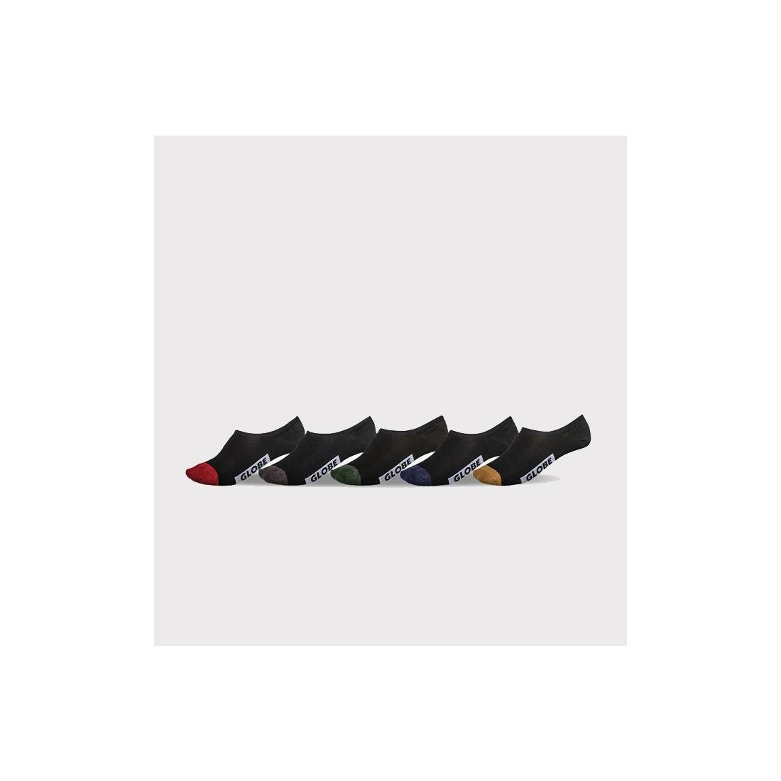 GLOBE TILT HI CREW SOCK 5 PACK NEGRO