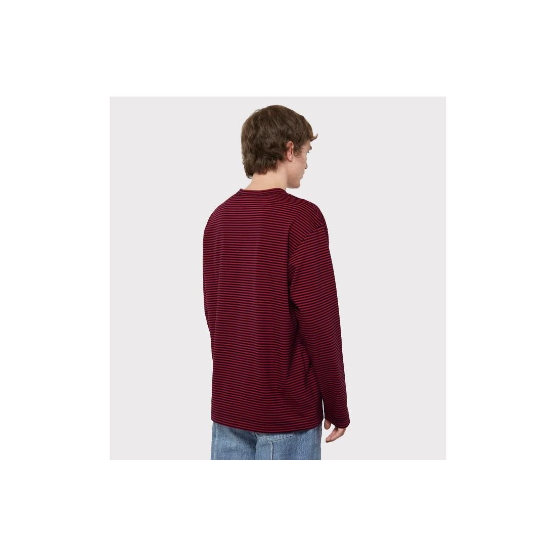 SSSTUFFF SKULL STRIPES LS ROJO